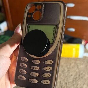 Retro Style Phone Case with Grip - Black